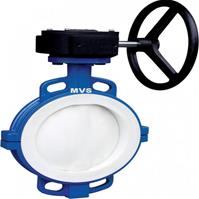 PTFE SLEEVED - PTFE LINED - WAFER / LUG - TYPE - SPLIT BODY - TWO PIECE DESIGN BUTTERFLY VALVE