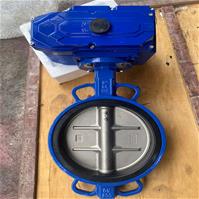 Van bướm thân gang cánh inox joang EPDM điều khiển điện 220V SANPO 