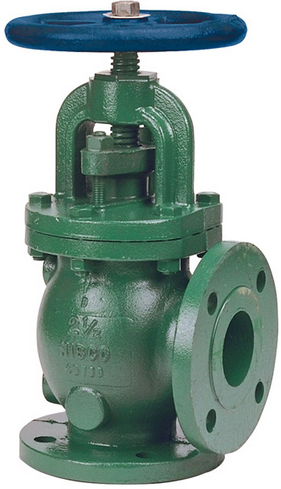Angle Globe Valve - Ductile Iron, Class 150, Bronze Trim