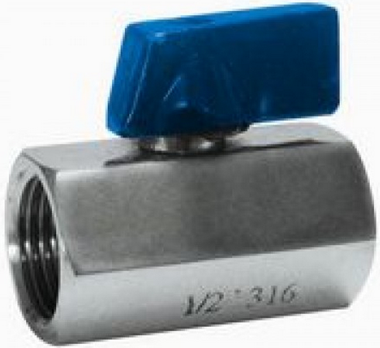 Stainless Steel Mini Ball Valve Female x Female