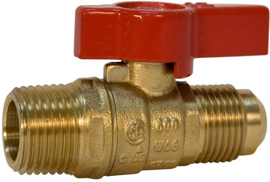Gas Ball Valve – Flare x MPT, Lever Handle