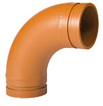 khuỷu nối rãnh 90° Lr, A536 grade 65, UL/FM