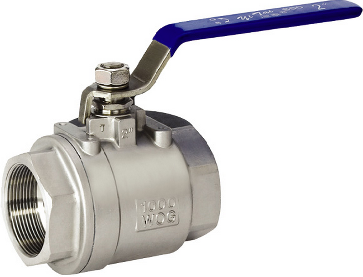 Van bi hai mảnh thép không gỉ nối ren NPT