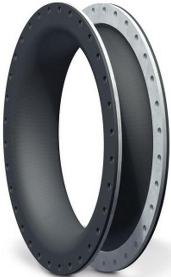 Universal expansion joint with one arch facing inward